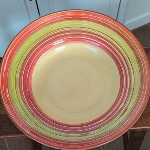 Pier 1 Ceramic Large Pasta Serving Bowl Orange